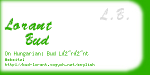 lorant bud business card